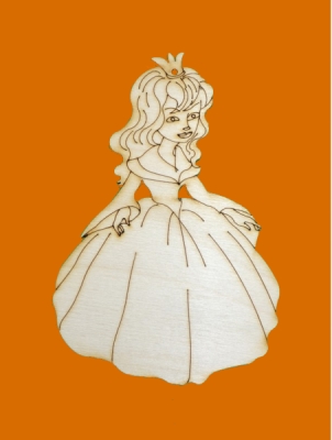 dřevěné výřezy - princezna 3