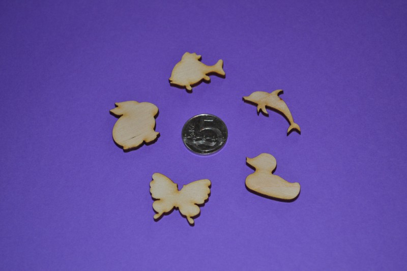 dřevěné předlohy, výřezy - zvířátka miniatury
