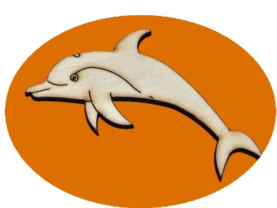 dřevěné předlohy, výřezy - delfín