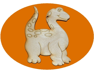 dřevěné výřezy - dinosaurus