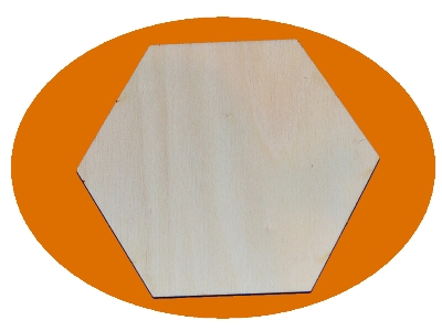 dřevěné předlohy a výřezy - šestiúhelník