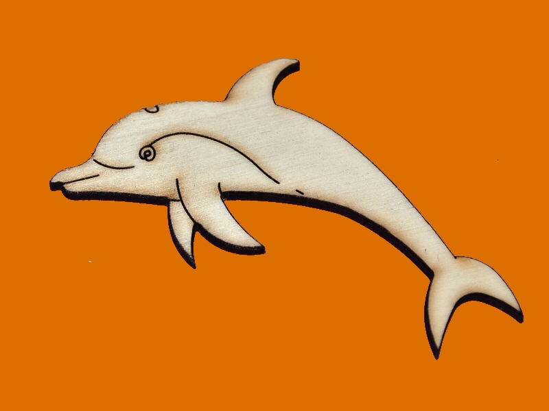dřevěné předlohy, výřezy - delfín