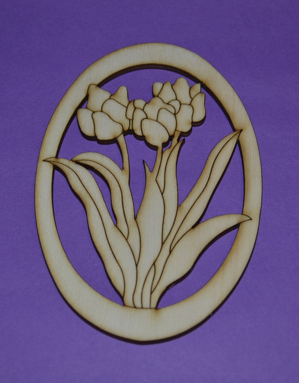 dřevěné předlohy a výřežy - tulipány