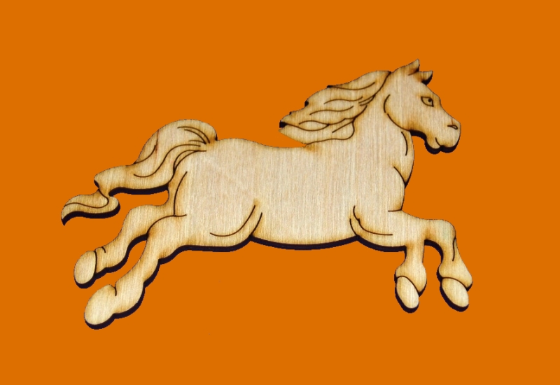  dřevěné předlohy, výřezy - kůň v běhu