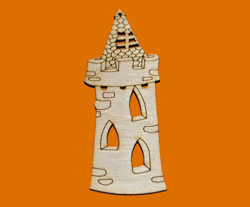dřevěné předlohy a výřezy - věž z hradu