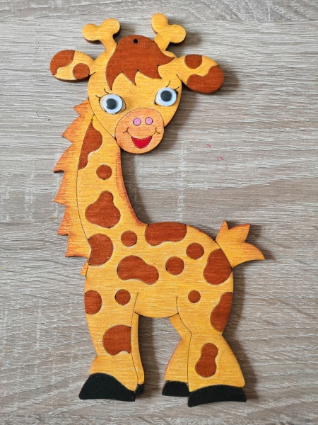 Kreativní sada k dotvoření - žirafa A5