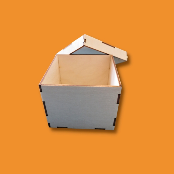 dřevěná krabička s víčkem Karamelka - slepená