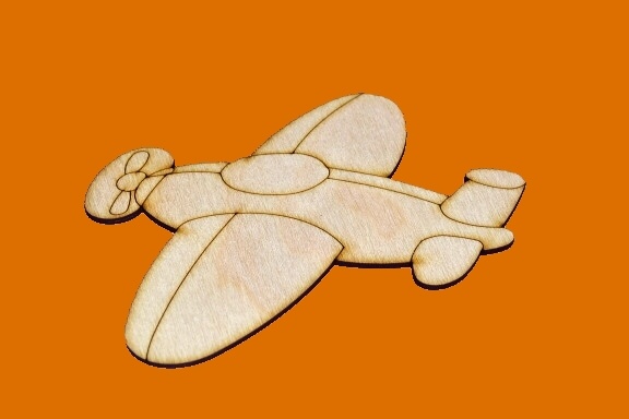 dřevěné předlohy, výřezy  - letadlo
