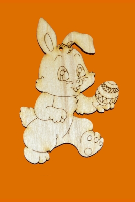 dřevěné výřezy a předlohy - králík a vajíčko