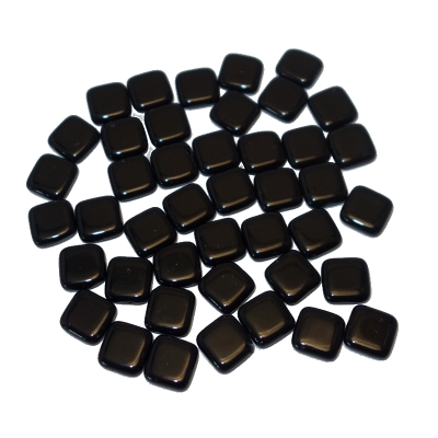 skleněné kamínky k mozaice - čtvereček (černá)