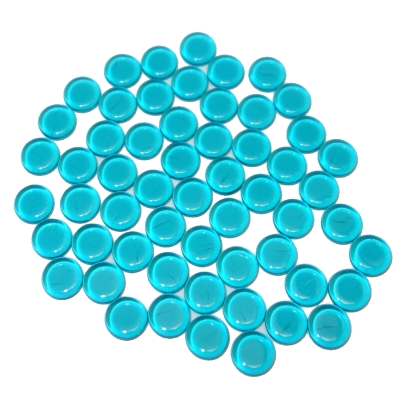 skleněné kamínky k mozaice - kolečka ( modrá sv ) t