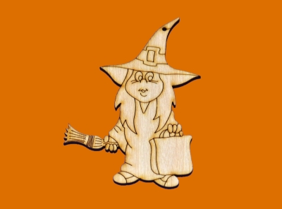dřevěné předlohy a výřezy - čarodějnice malá