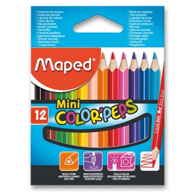 PASTELKY MAPED COLOR'PEPS MINI - 12 BAREV